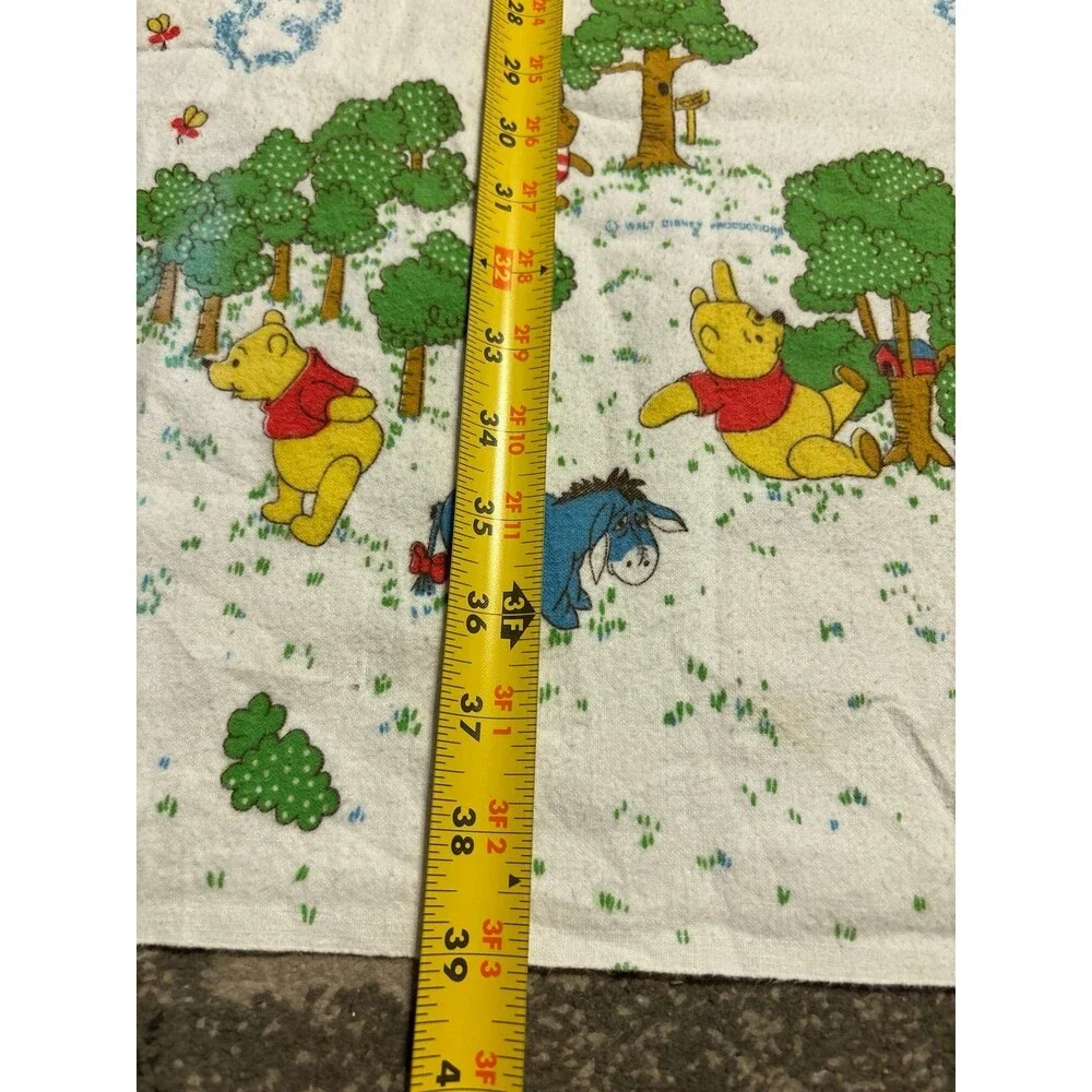 Winnie the Pooh Baby Blanket Vintage Cotton Flannel Tigger Eeyore Piglet Gopher